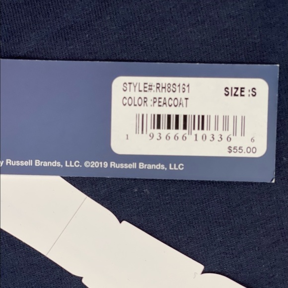 SPALDING MEN'S NAVY LOGO CREWNECK COTTON FLEECE SWEATSHIRT - Picture 5 of 11